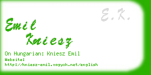 emil kniesz business card